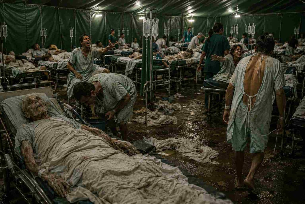 Paciente ingresado en un hospital de la sanidad pública española